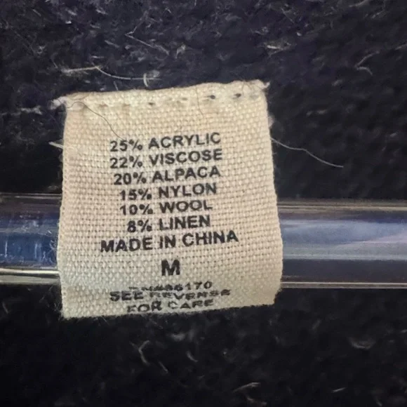 Anthropologie Moth Corn Wind Navy Kimono Cardigan Wrap Sweater women’s medium - Picture 16 of 17